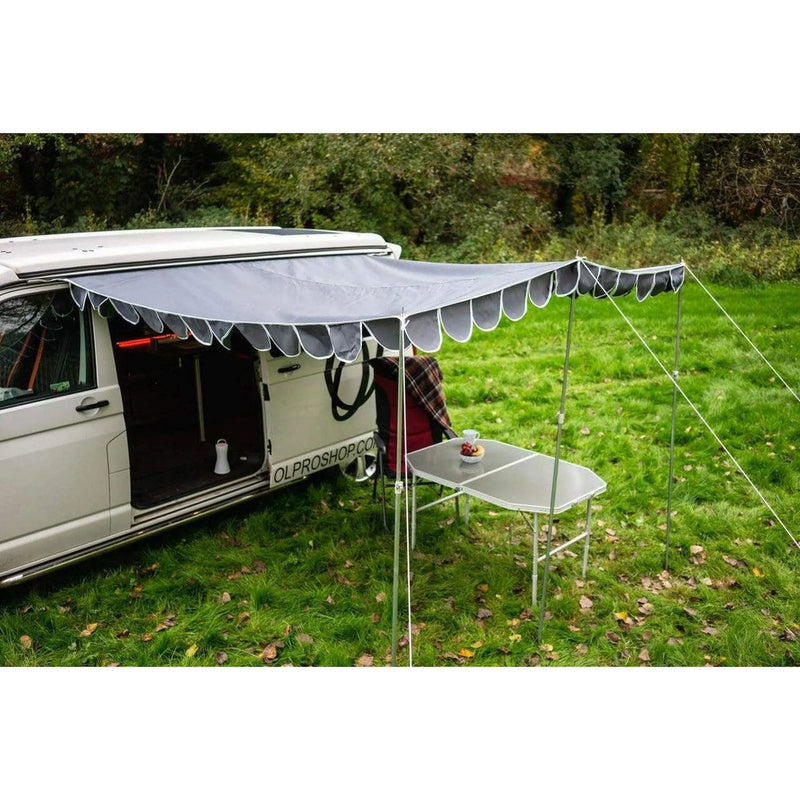 Olpro Retro Campervan Shade Canopy - Charcoal 260cm x 260cm