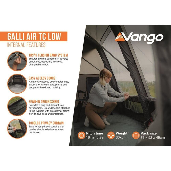 Vango Galli Air TC Low Drive Away Awning  (180 - 210cm) Campervan
