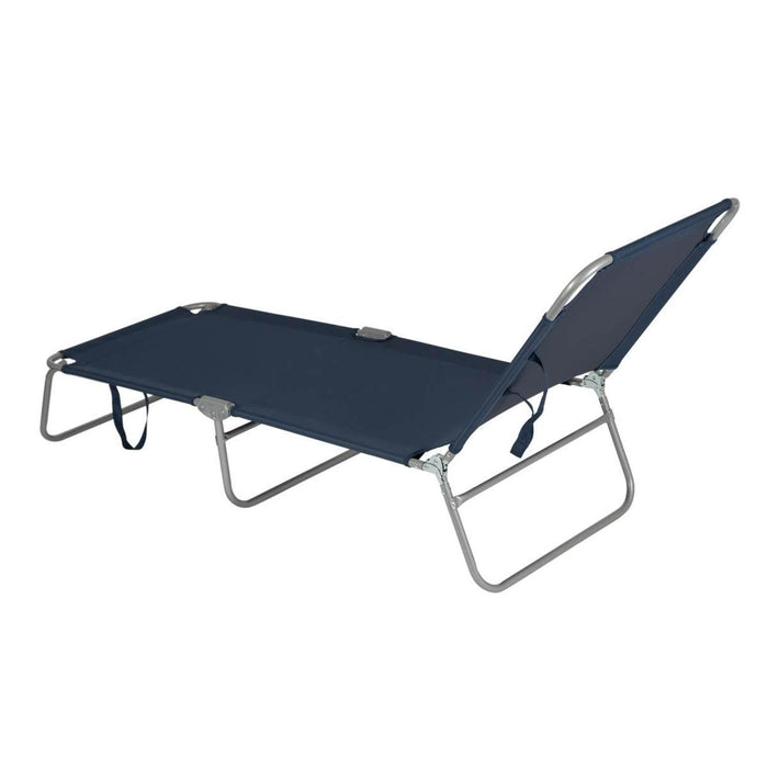 Bo-Camp Sun Lounger 5 Positions Blue Bo-Camp - UK Camping And Leisure