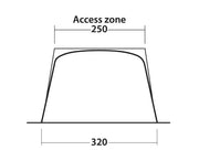 Outwell Vehicle Touring Canopy Shelter - For Motorhomes, Campervans & Caravans | waterproof, lightweight, steel pole