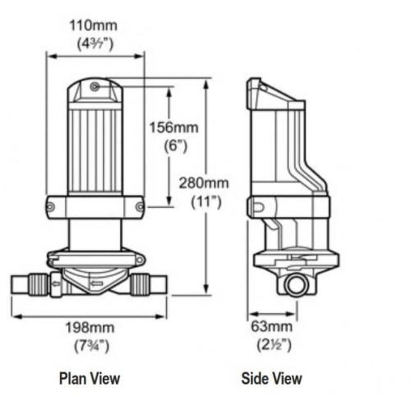 Whale Gulper 320 Bilge/Waste Pump with Strainer 12V Whale - UK Camping And Leisure