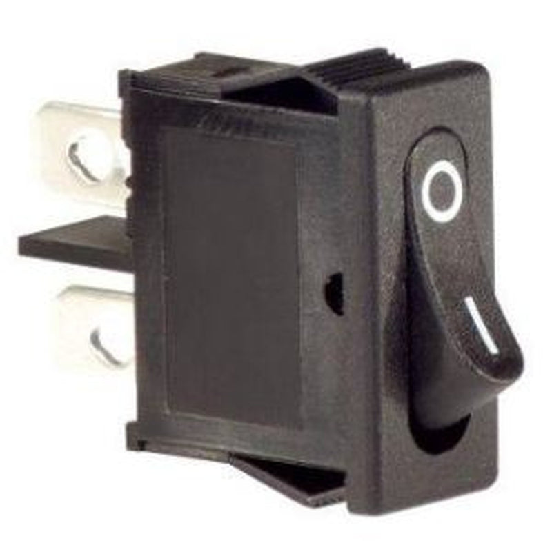 W4 250V Slimline Single Pole Rocker Switch On/Off Black 37205 W4 - UK Camping And Leisure