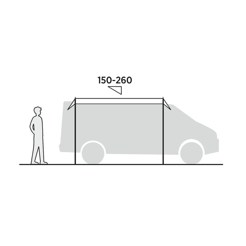 Easy Camp Voss Campervan Canopy Sun Shade (150-260cm Height) - View 6