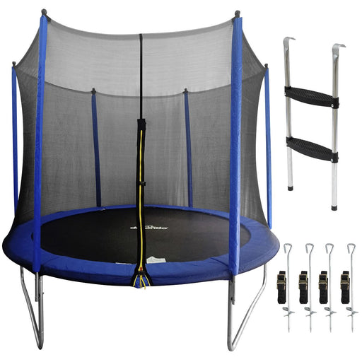 Dellonda Heavy-Duty  Trampoline Safety Enclosure Net Anchors & Ladder 10ft Dellonda - UK Camping And Leisure