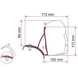 Fiamma F45 Adapter Kit Trafic/Vivaro 98655-854 Fiamma - UK Camping And Leisure