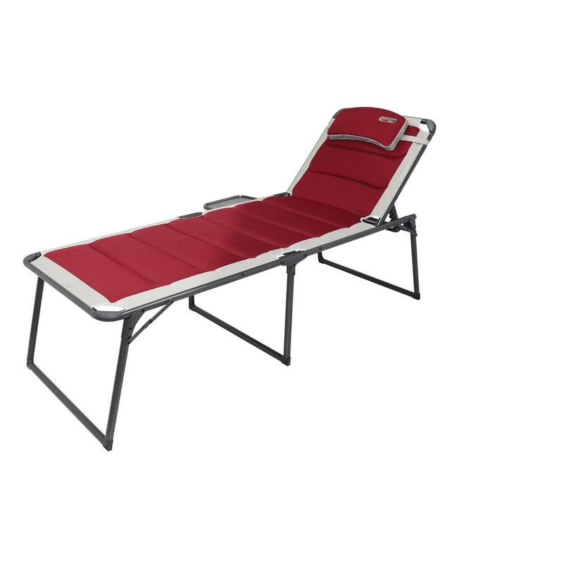 Quest Bordeaux Pro Lounge Sun Bed with side table Quest - UK Camping And Leisure