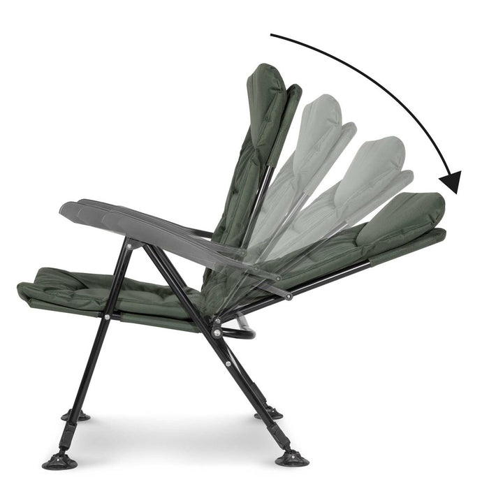 Dellonda Portable Reclining Chair with Armrests DL74 Dellonda - UK Camping And Leisure