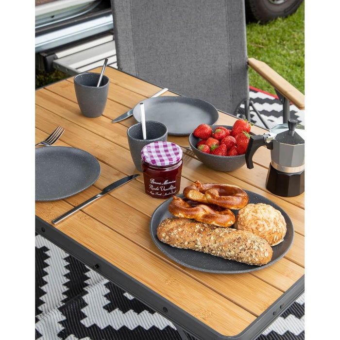 Bo-Camp Urban Collection Tableware Hoxton 16 Pieces Grey Bo-Camp - UK Camping And Leisure