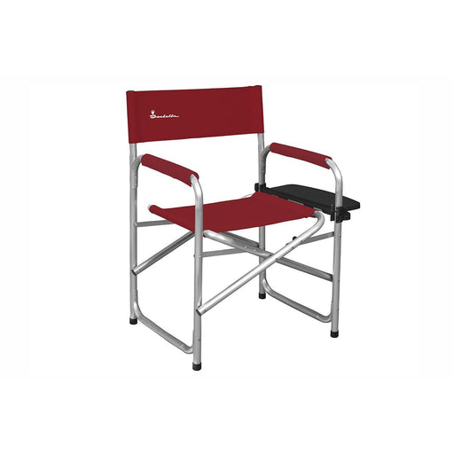 Isabella Lightweight Red Aluminium Folding Directors Chair Side Table | camping chair, camping table