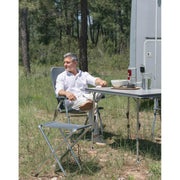 Crespo Stool/Footrest AL/302 Dark Grey Crespo - UK Camping And Leisure