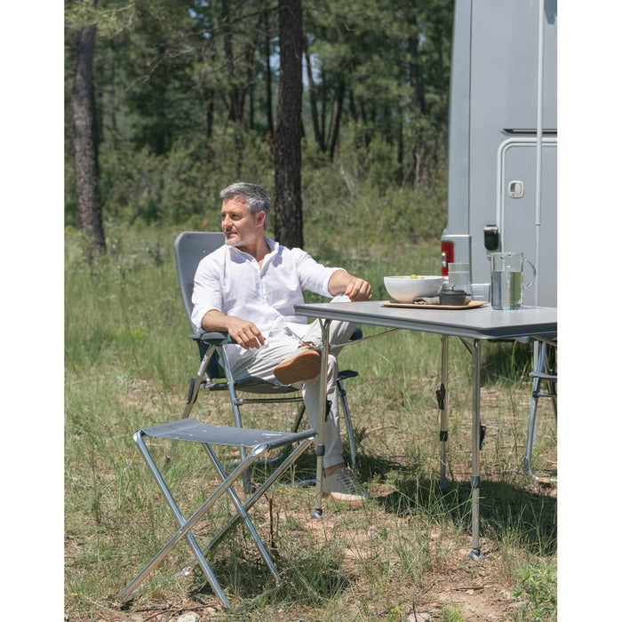 Crespo Stool/Footrest AL/302 Dark Grey Crespo - UK Camping And Leisure