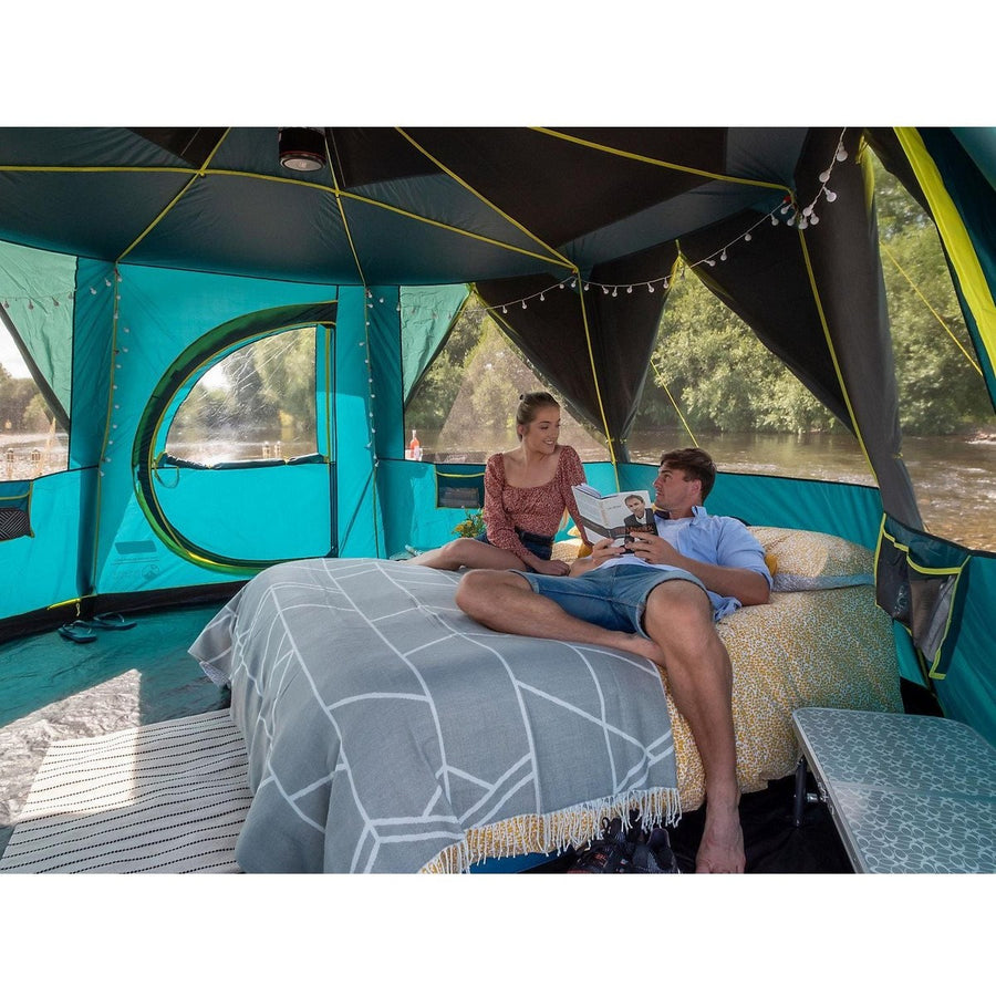 Coleman Octagon Green 8 Person Blackout Tent Camping Festival Outdoors Garden Coleman - UK Camping And Leisure
