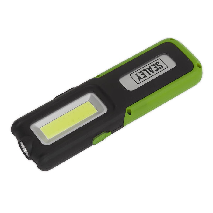 Sealey Rechargeable Inspection Lamp Green 5W COB+3W LED+Power Bank LED318G Sealey - UK Camping And Leisure