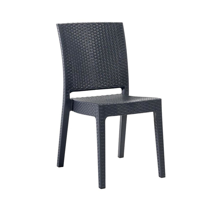 Canterbury Rattan Style Polypropylene Side Chair (Stackable) Tabilo - UK Camping And Leisure