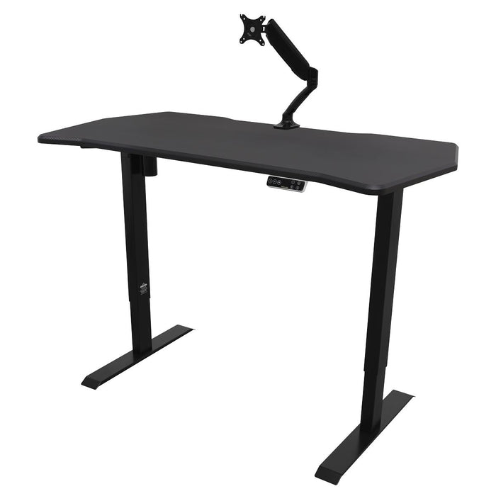 Dellonda Carbon Electric Height Adjustable Standing Desk 1400 x 700mm Dellonda - UK Camping And Leisure