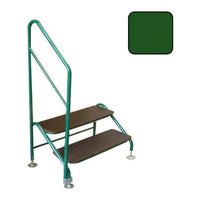 AG Free Standing 2 Tread Step (White/Green) for Caravan/Motorhome