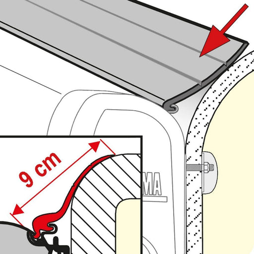 Fiamma Rain Guard L: Long lasting Awning Rain Guard Roll Fiamma - UK Camping And Leisure