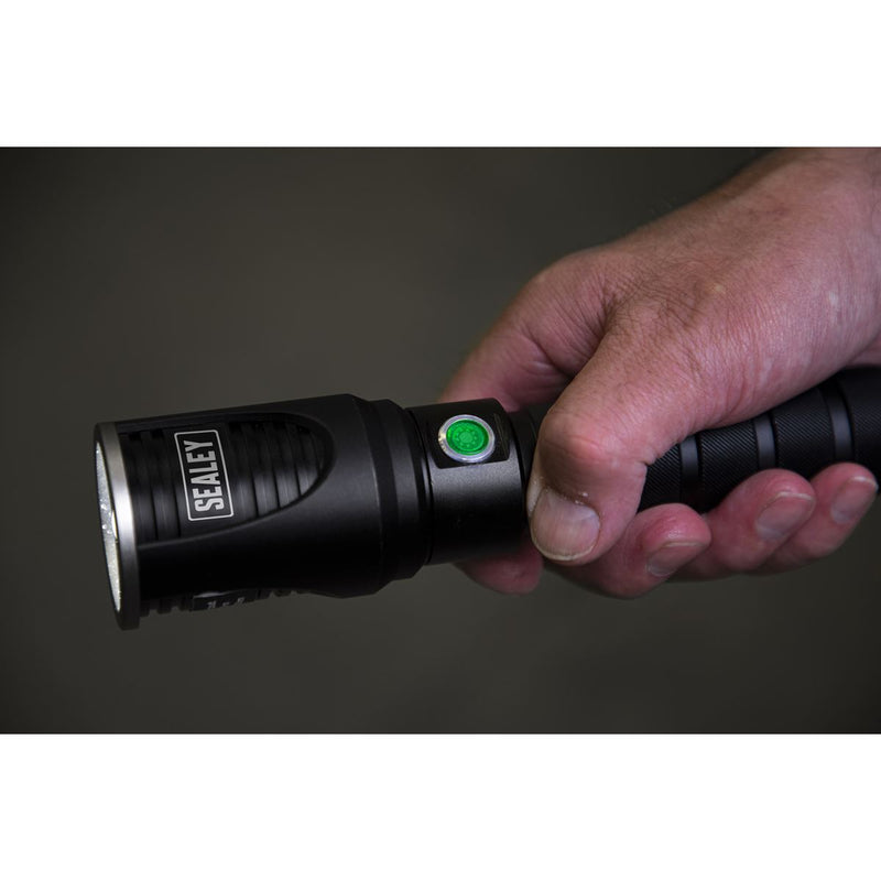 Sealey Aluminium Torch 10W SMD LED Adjustable Focus Rechargeable with USB Port Sealey - UK Camping And Leisure