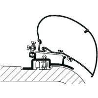 Thule fits Ducato/Boxer/Jumper 2007+ L2 H2 Roof Mount Awning Adapter Brackets 301649