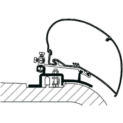 Thule fits Ducato/Boxer/Jumper 2007+ L2 H2 Roof Mount Awning Adapter Brackets 301649 Thule - UK Camping And Leisure