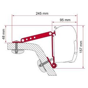 Fiamma F45 Adapter Kit Wall 98655-318 Fiamma - UK Camping And Leisure