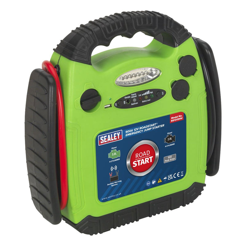 Sealey 12v 900A Portable Emergency Car Battery Jump Starter Power Pack RS1312HV Sealey - UK Camping And Leisure