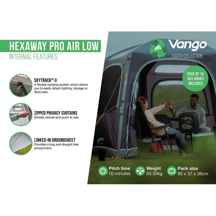 Vango HexAway Pro Air Low Drive Away Awning  (180 - 210cm) Campervan