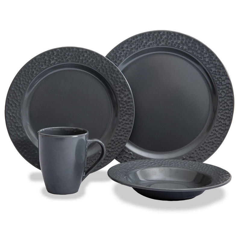 Quest 16 Piece Camping Dinner Set Graceful Grey Quest - UK Camping And Leisure