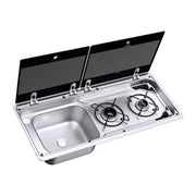 Dometic MO 9722L Hob & LH Sink Unit 760 x 325mm (2 Burners / 12V) - Convenient & Dometic - UK Camping And Leisure