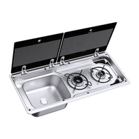 Dometic MO 9722L Hob & LH Sink Unit 760 x 325mm (2 Burners / 12V) - Convenient &