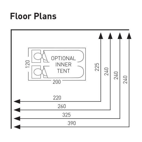 SunnCamp Swift Air SC 220 Caravan Porch Awning Inflatable Blow-Up 2022 Model SunnCamp - UK Camping And Leisure