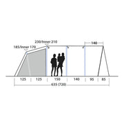 Outwell Vermont 7 Air 7 Berth Five Room Tunnel Tent - View 17