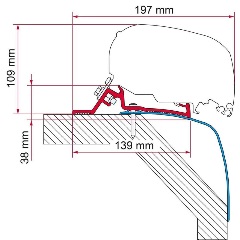 Fiamma F80L Bracket Kit for Laika, Rexosline, Kreos (98655Z168) Fiamma - UK Camping And Leisure