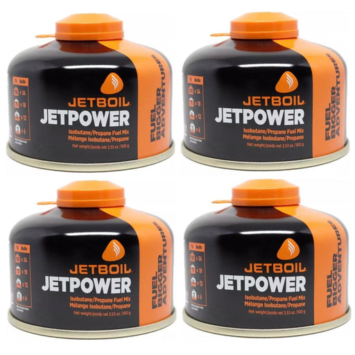 4x Jetboil JetPower Butane Gas Fuel 100g Canister Jetboil - UK Camping And Leisure