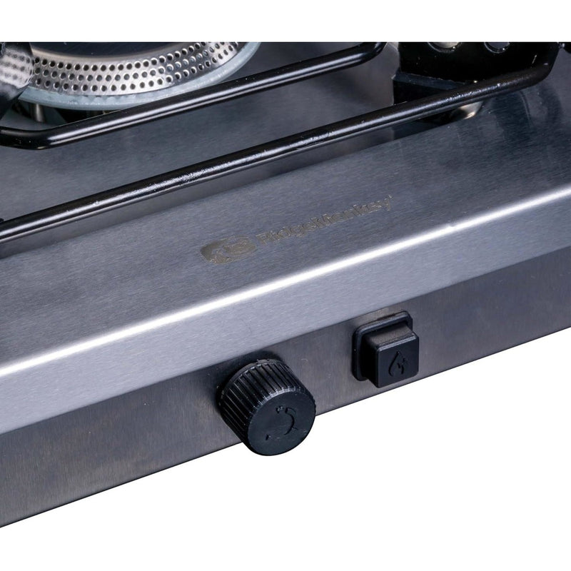 RidgeMonkey Grilla CookStation Single Hob Stainless Steel Gas Stove + Side Table - Image 2 of 2 | Outdoor Cooking | UK Camping and Leisure