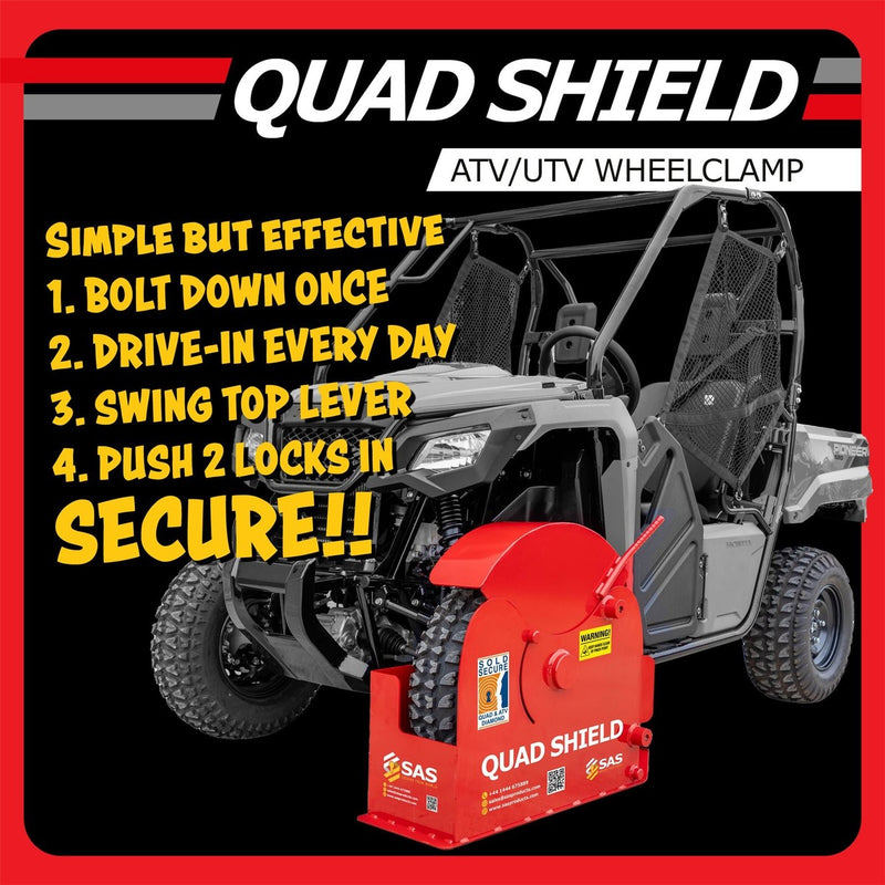 SAS Security Products SAS Quad Shield Wheelclamp Xl Size / Lock Keyed Alike - Image 7 of 8 | UK Camping and Leisure