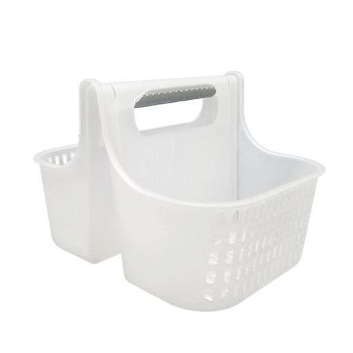 Bath & Shower Carry Caddy White Plastic Double Compartment Nova - UK Camping And Leisure