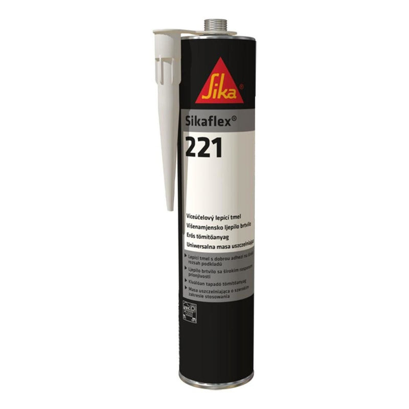 Sikaflex 221 Multipurpose Polyurethane Adhesive/Sealant 300ml White Sika - UK Camping And Leisure