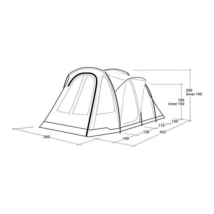 Outwell Blackwood 4 Berth Poled Tent