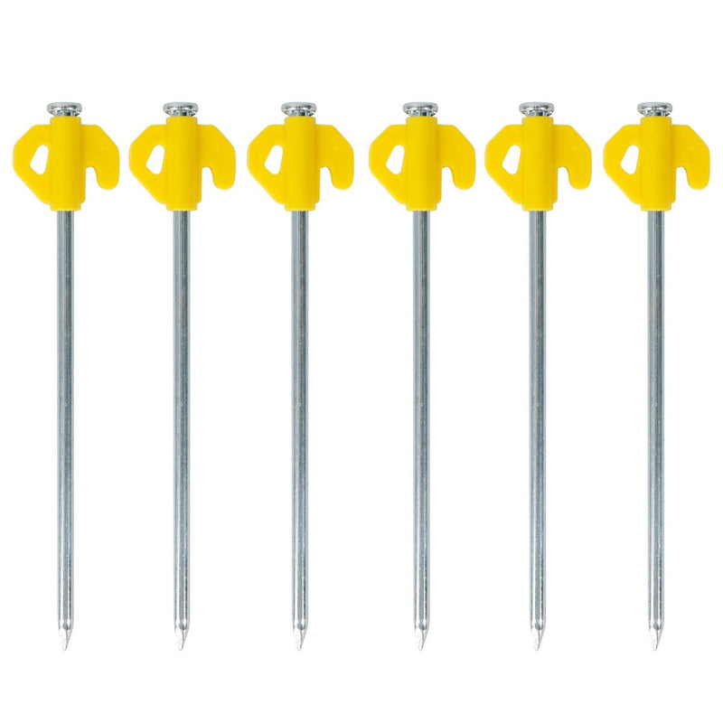 Leisurewize 21pc Ground Tent Pegs Set 6.5x205mm with Ground Hook Puller Leisurewize - UK Camping And Leisure