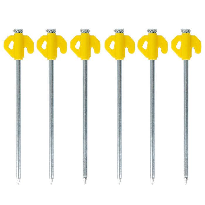 Leisurewize 21pc Ground Tent Pegs Set 6.5x205mm with Ground Hook Puller Leisurewize - UK Camping And Leisure