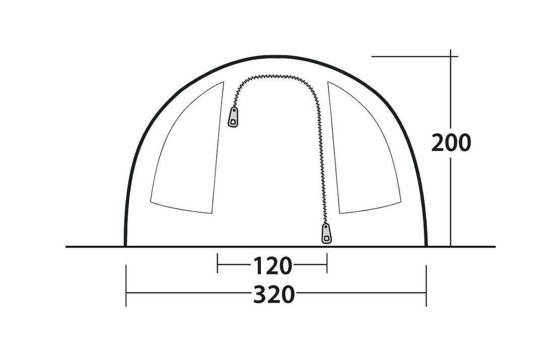 Outwell Sky 5 Pole Tent Blue 5 Person Outwell - UK Camping And Leisure