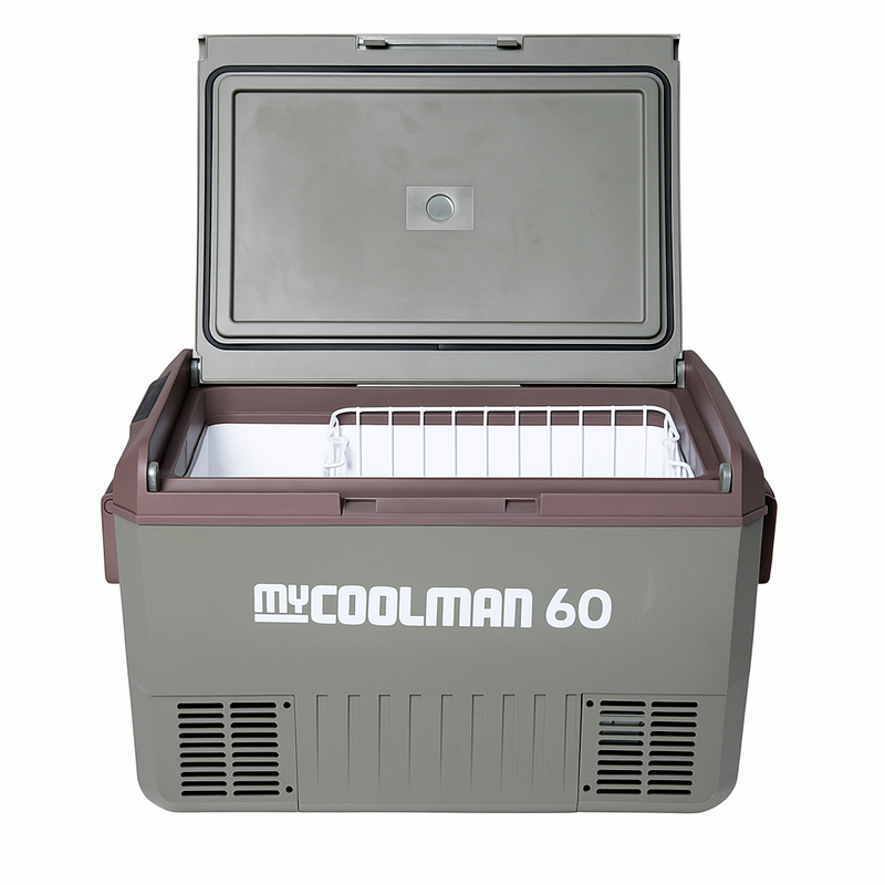 myCOOLMAN 60L Portable Fridge/Freezer Single Zone 12/24V DC + 240V AC Bluetooth App Control