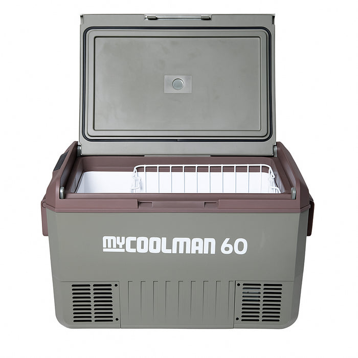 myCOOLMAN 60L Portable Fridge/Freezer Single Zone 12/24V DC + 240V AC Bluetooth App Control
