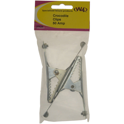 W4 Crocodile Clips 50A (2) 37529 W4 - UK Camping And Leisure