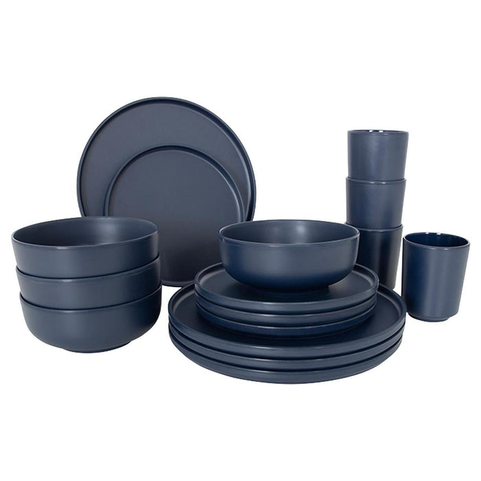 Bo-Camp Industrial Collection Tableware Patom 16 Pieces Blue Bo-Camp - UK Camping And Leisure
