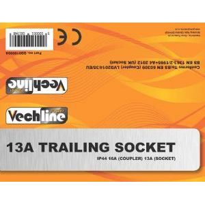 Vechline 13A Trailing Socket QQ016090A Vechline - UK Camping And Leisure