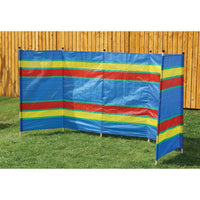 6 Pole Multicoloured Polythene Windbreak 1445