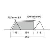 Outwell Nexion 2 Ocean Pop-up Tent 2 Berth Fast Pitch Dark Inner - View 14