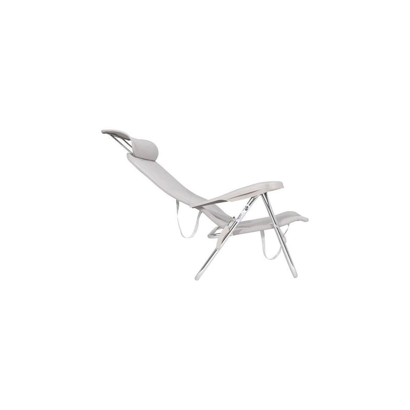 Crespo Beach Chair AL/205 Compact Light Grey Crespo - UK Camping And Leisure
